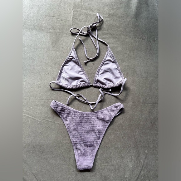 PacSun Eco Purple Ladybug Scrunch Bikini Set XS - Picture 7 of 9